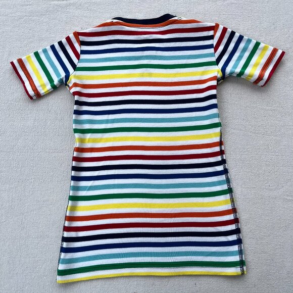 Primary Organic Short-Sleeve PJ Top & Shorts, Rainbow & Ivory, Size 6-7, VGUC - Picture 4 of 8